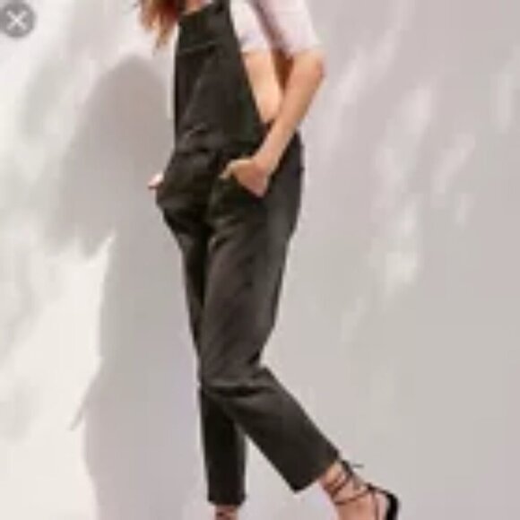 BDG Urban Outfitters Denim Overalls Faded Black Wash Adjustable Straps Women’s S - Picture 14 of 16